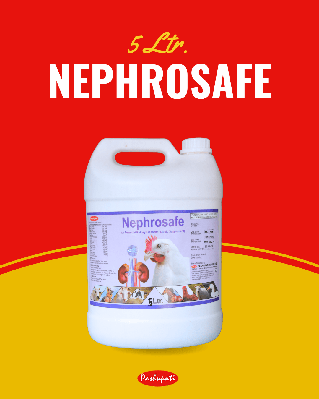 Nephrosafe Poultry Feed Supplement 5L