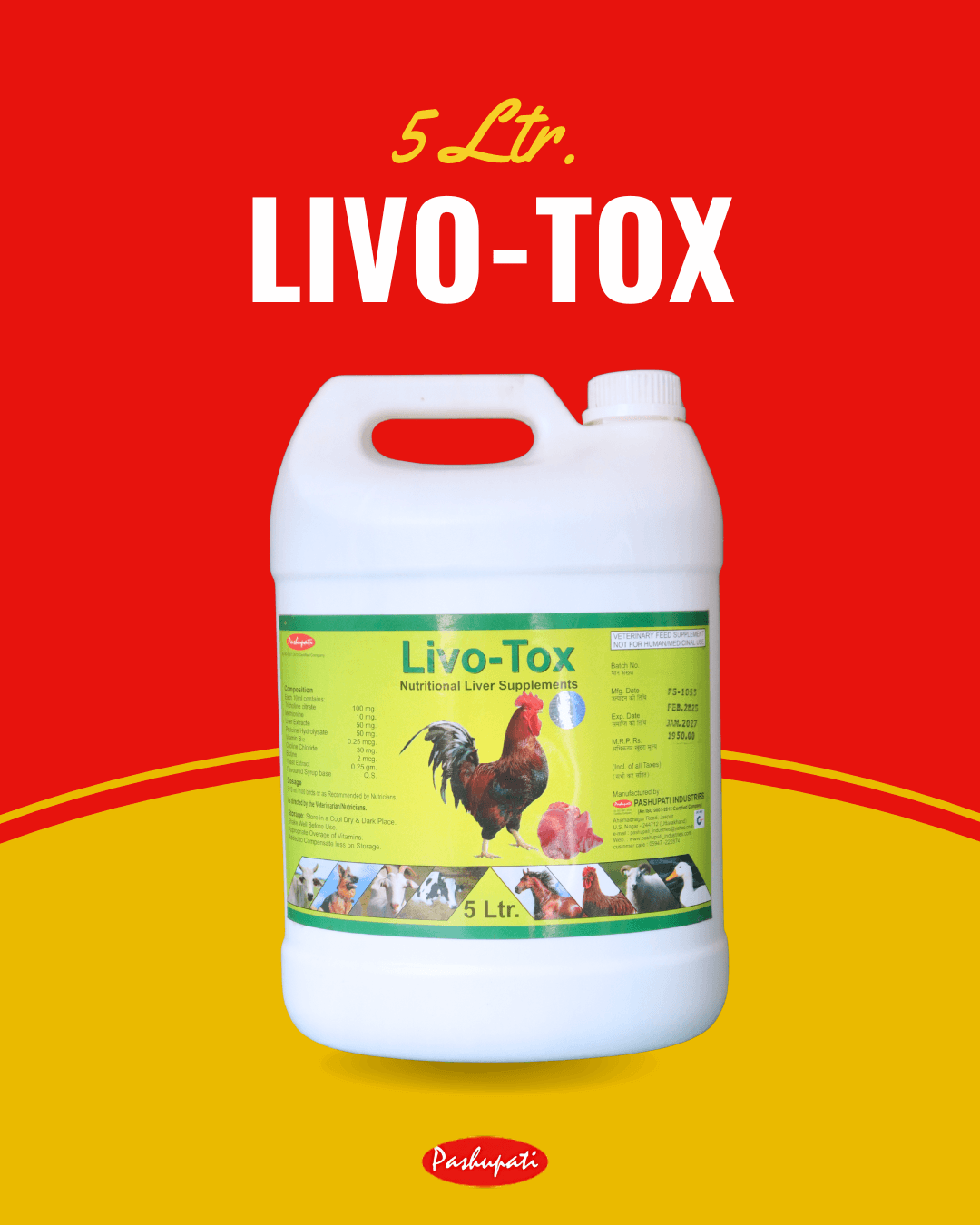 Livo Tox Poultry Feed Supplement 5L